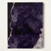 Mauve Rose Gold Agate Marble Save the Date Planner (Achterkant)