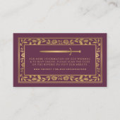 Mauve Royal Sword Wedding Website RSVP QR Code Informatiekaartje (Voorkant)