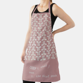 mauve roze CHEF Mud Cloth Tribal Africa Pattern Schort