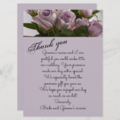 "Mauve Rozen" Hartelijk dank Kaart (Voorkant / Achterkant)