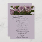 "Mauve Rozen" Weddenschap Hartelijk dank Bedankkaart (Voorkant / Achterkant)