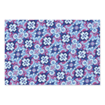 Mauve, saffier en poeder blauw patroon