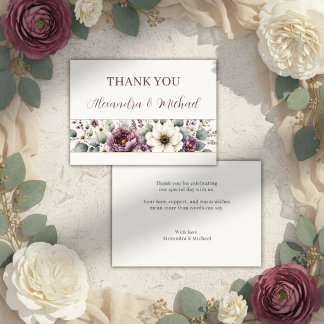 Mauve & Sage Bloemen Bruiloft RSVP Kaartje