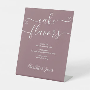 Mauve Signature Script Cake Smaken Reclamebord Met Voetstuk