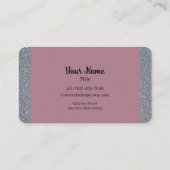 Mauve Sparkle Carte de visite (Dos)