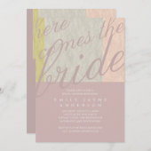 Mauve Stemming Bruiloft Typografie Modern Kaart (Voorkant / Achterkant)