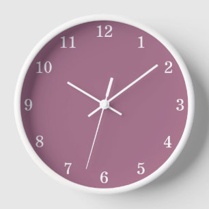 Mauve stijlvolle minimalistische wandklok