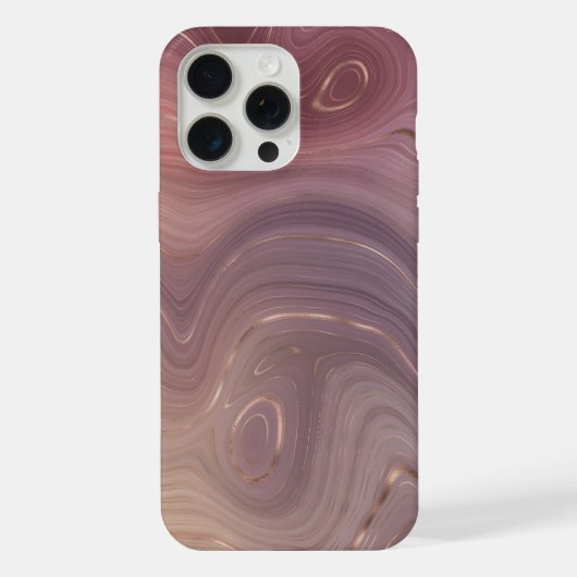 Mauve Strata | Dusty Rose et Rose Gold Agate (Verso)