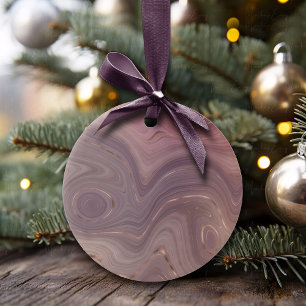 Mauve Strata Roze roze roze grijs gekonfijte Keramisch Ornament