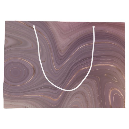 Mauve Strata | Stoffige roze en Roos gouden Agaat Groot Cadeauzakje (Achterkant)