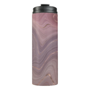 Mauve Strata Stoffige roze en Roos gouden Agaat Thermosbeker