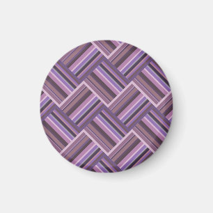 Mauve strepen diagonaal weef patroon magneet