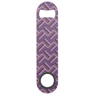 Mauve strepen diagonaal weef patroon speed flessenopener