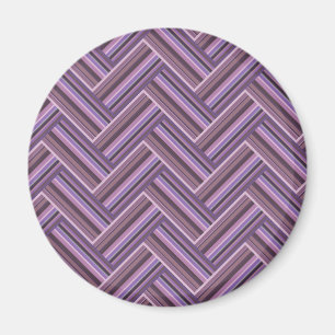 Mauve strepen met dubbel weef patroon magneet