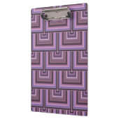 Mauve strepen patroon met vierkante schalen klembord (Links)