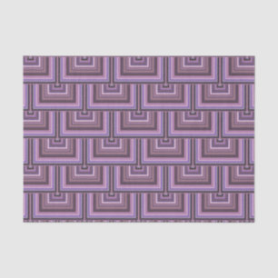 Mauve strepen patroon met vierkante schalen tissuepapier