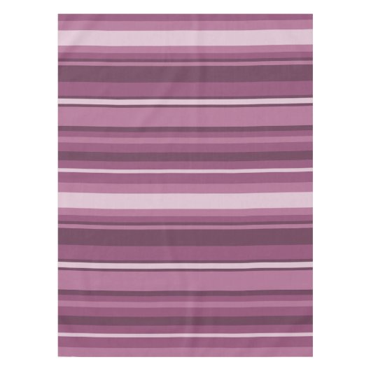 Mauve strepen tafelkleed (Voorkant)