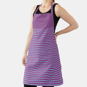  Mauve Striped All-Over Print Schort