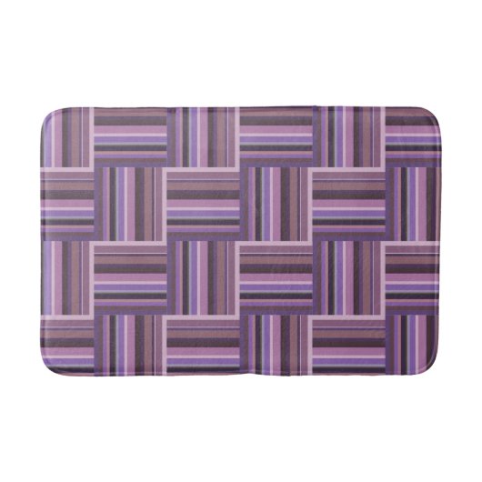 Mauve strips-weefpatroon badmat (Voorkant)