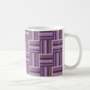 Mauve strips-weefpatroon koffiemok