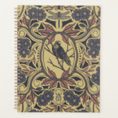 Mauve, Tan & Grey Crow & Dragonfly Floral Planner (Voorkant)