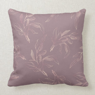  Mauve/Taupe Elegant Luxury Floral Pillow Kussen