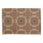 Mauve Taupe Ochre Tan Brown Bohemian Bali Art Kussensloop (Voorkant-Links)