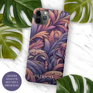 Mauve Taupe Roze Violet Paarse Paisley Patroon iPhone 11 Pro Max Hoesje