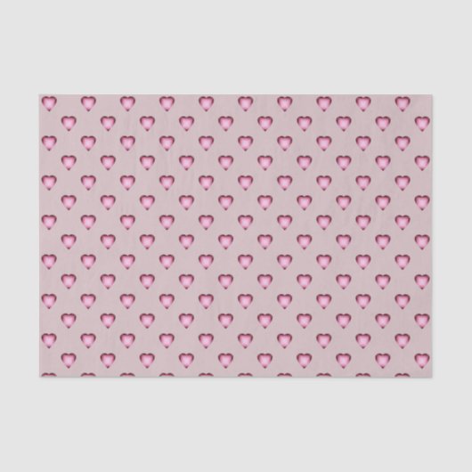 Mauve Tiny Heart Tissue Paper Tissuepapier (Voorkant)