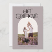 Mauve Typografie Fotografie Cadeaubon (Voorkant)