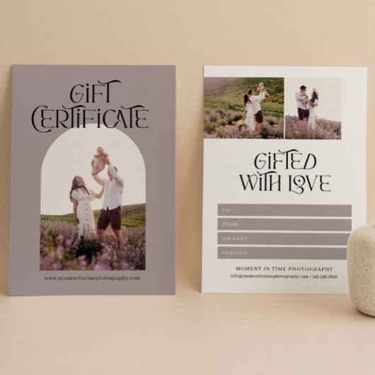 Mauve Typografie Fotografie Cadeaubon