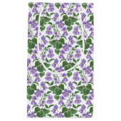Mauve Violets Floral Motif Petit Sac Cadeau (Devant)
