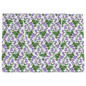 Mauve Violets Motif Floral Grand Sac Cadeau (Dos)