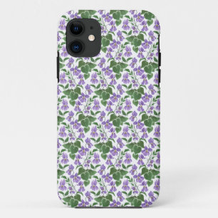 Mauve Violets sur White Floral iPhone 5/5s Coque