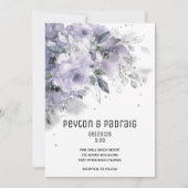 Mauve Weddenschap Sparking Silver Mauve Aankondiging (Voorkant)