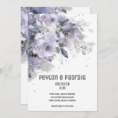 Mauve Weddenschap Sparking Silver Mauve Aankondiging (Voorkant / Achterkant)