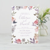 Mauve Wedding Invitation Kaart (Staand voorkant)