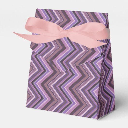 Mauve zigzag strepen bedankdoosjes (Voorkant Zijde)