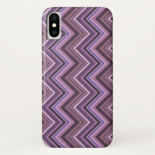 Mauve zigzag strepen iPhone x hoesje