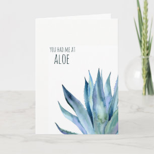 M'avais à aloe pun Valentines carte
