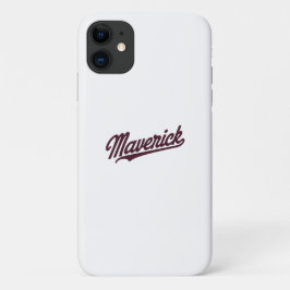 Maverick | typografie | Motivatie iPhone 11 Hoesje