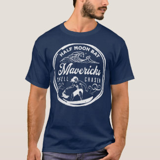 Mavericks Half Moon Bay Californië Big Wave Surfin T-shirt