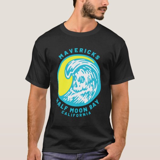 Mavericks Half Moon Bay Surfen T-shirt (Voorkant)
