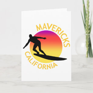 Mavericks surfen Californië Vakantie Kaart