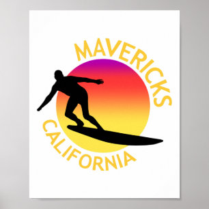 Mavericks surfen Californië Vakantie Poster