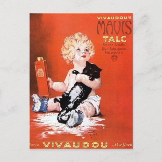  Mavis Talcum Powder Advertisement Briefkaart (Voorkant)