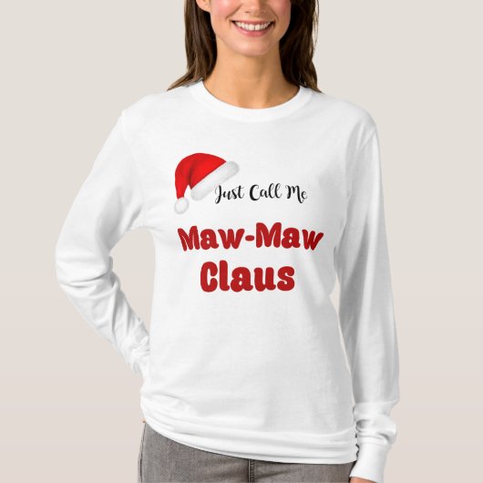 Maw-Maw Claus Kerstmis T-shirt (Voorkant)