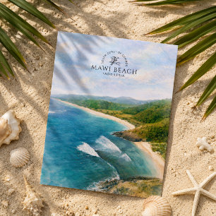 Mawi Beach Zuidkust van Lombok Indonesië Briefkaart
