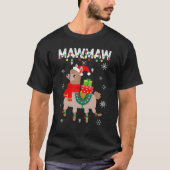 Mawmaw Christmas Llama Lights Matching Family T-shirt (Voorkant)