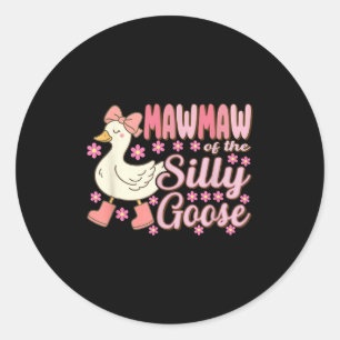 Mawmaw Gans Loslopend Grappige Verjaardag Matching Ronde Sticker